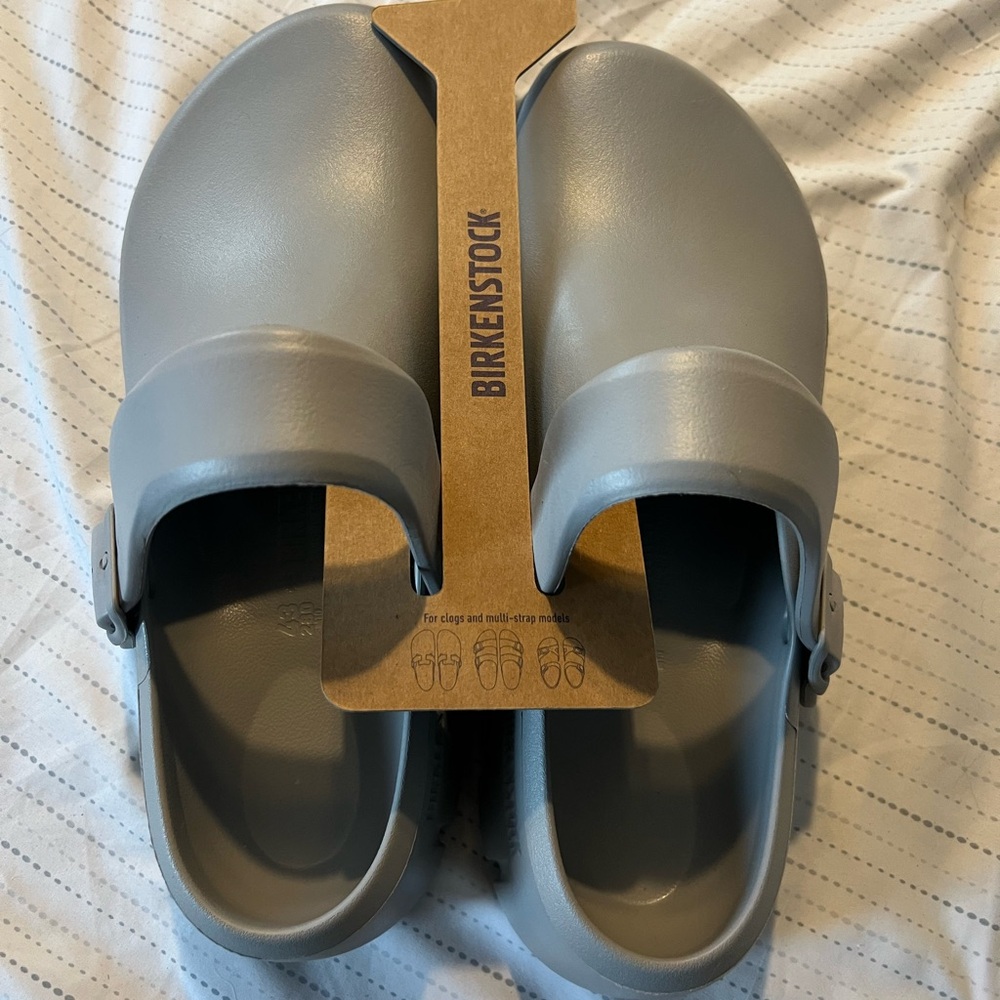 Birkenstock Light Gray Clogs